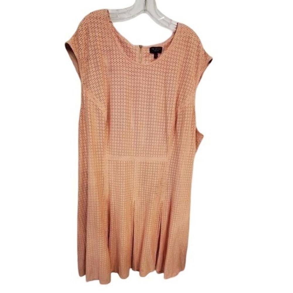 The Limited Collection Plus Size 3X Rose Pink Laser Cut A-Line‎ Dress